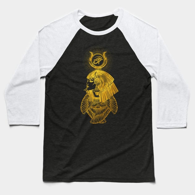 ISIS Goddess Golden Baseball T-Shirt by DISOBEY